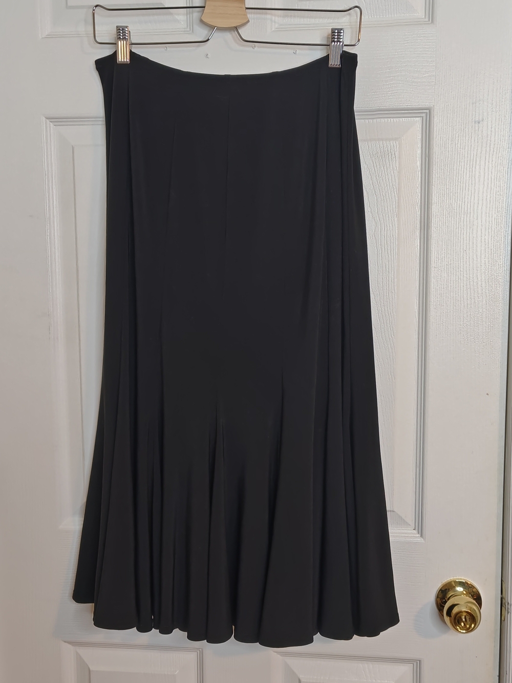Vintage Y2K Joseph Ribkoff Black Paneled Fit & Flare Midi Maxi Skirt Size 12/L